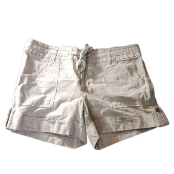 Banana Republic Tan Cargo Shorts Lightweight Cotton, Linen Blend - Picture 1 of 6